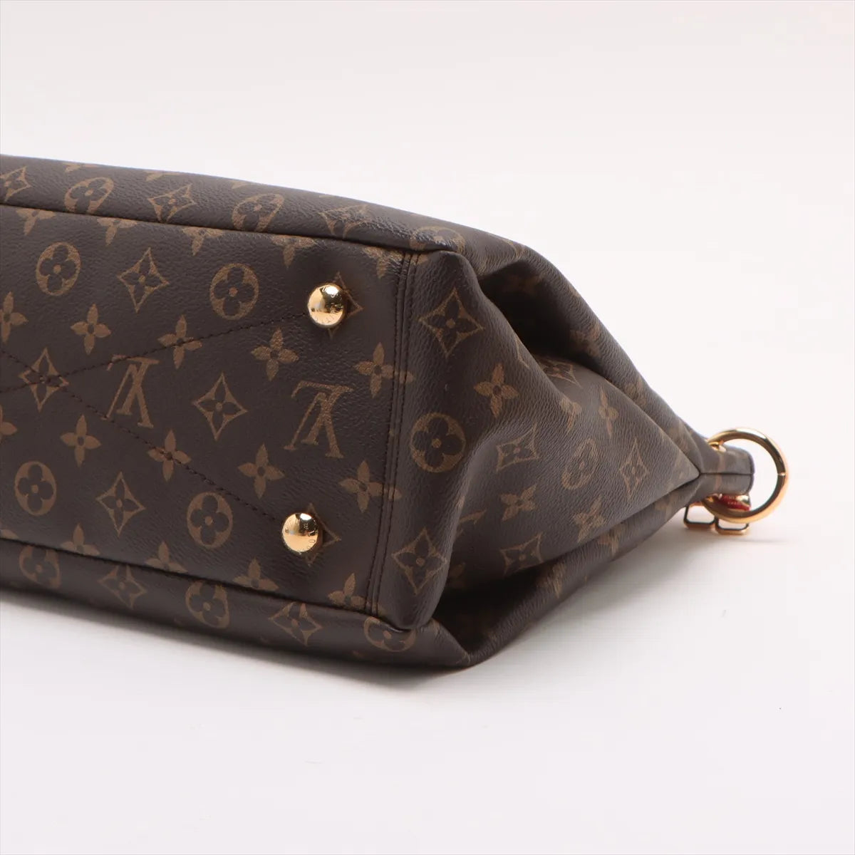 Louis Vuitton Monogram Pallas Handbag Brown x Red