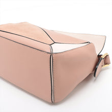 Load image into Gallery viewer, Loewe Puzzle Leather &amp; Suede Two-Way Handbag Pink