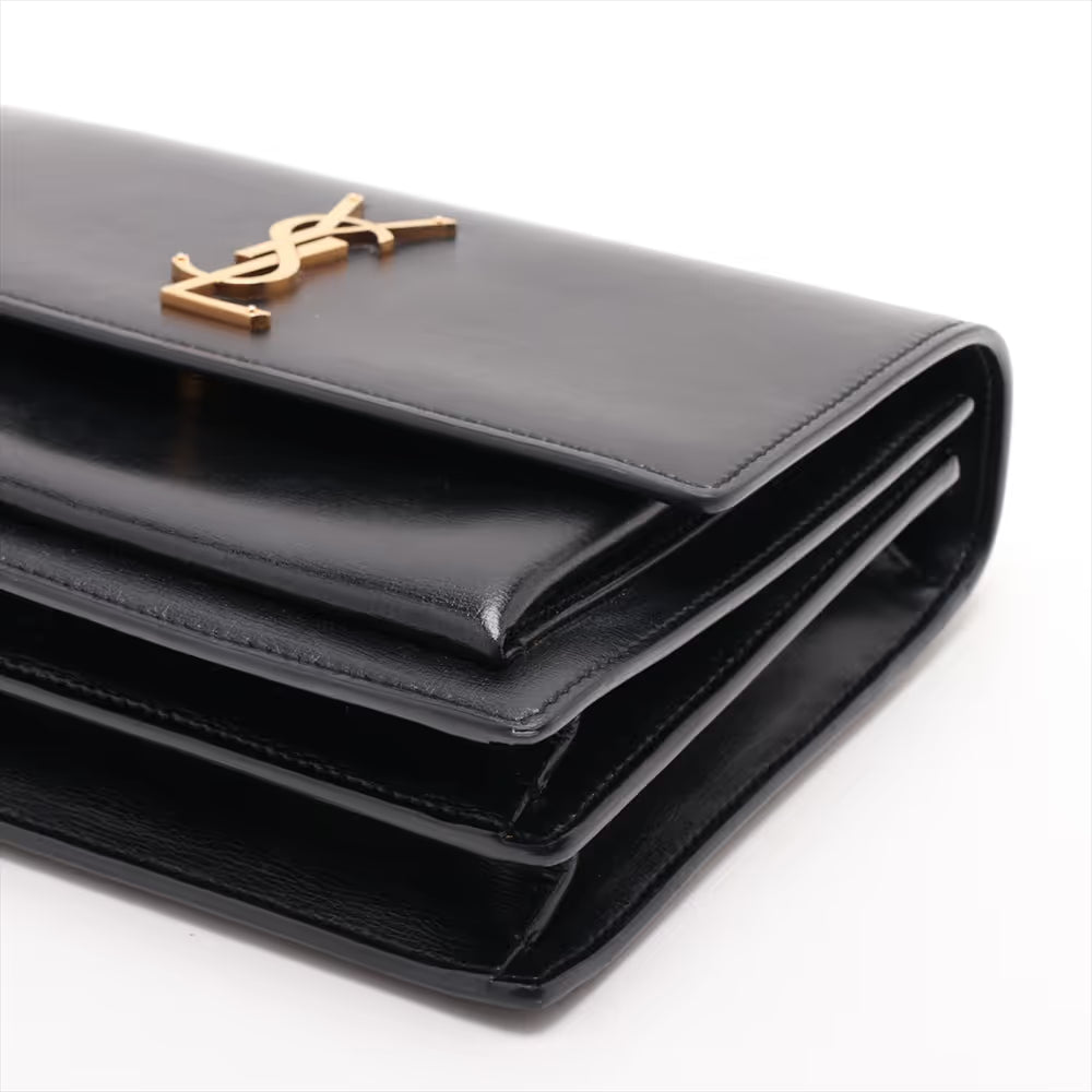 Saint Laurent Paris Sunset Leather Chain Shoulder Bag Black