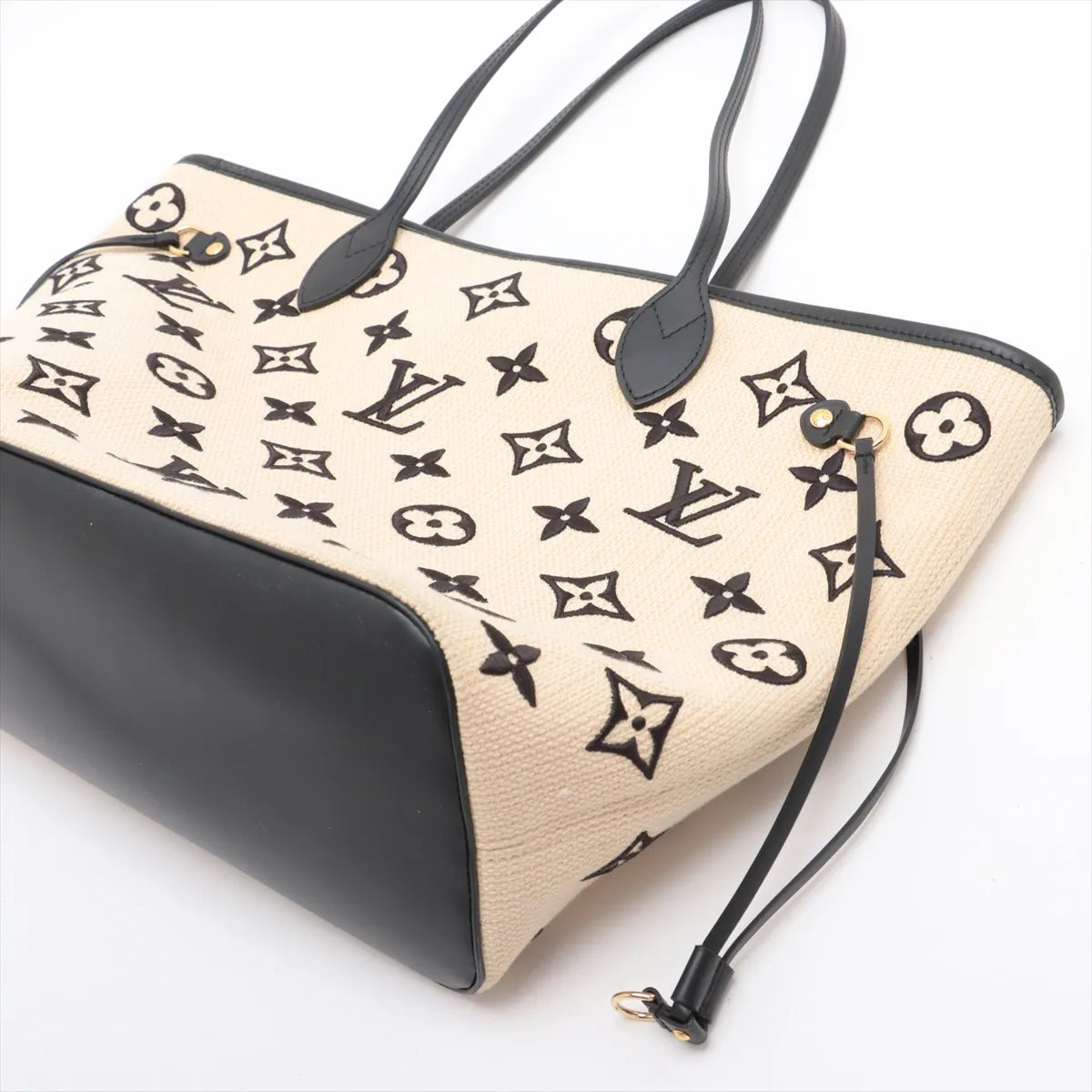 Louis Vuitton By The Pool Neverfull MM Beige x Black
