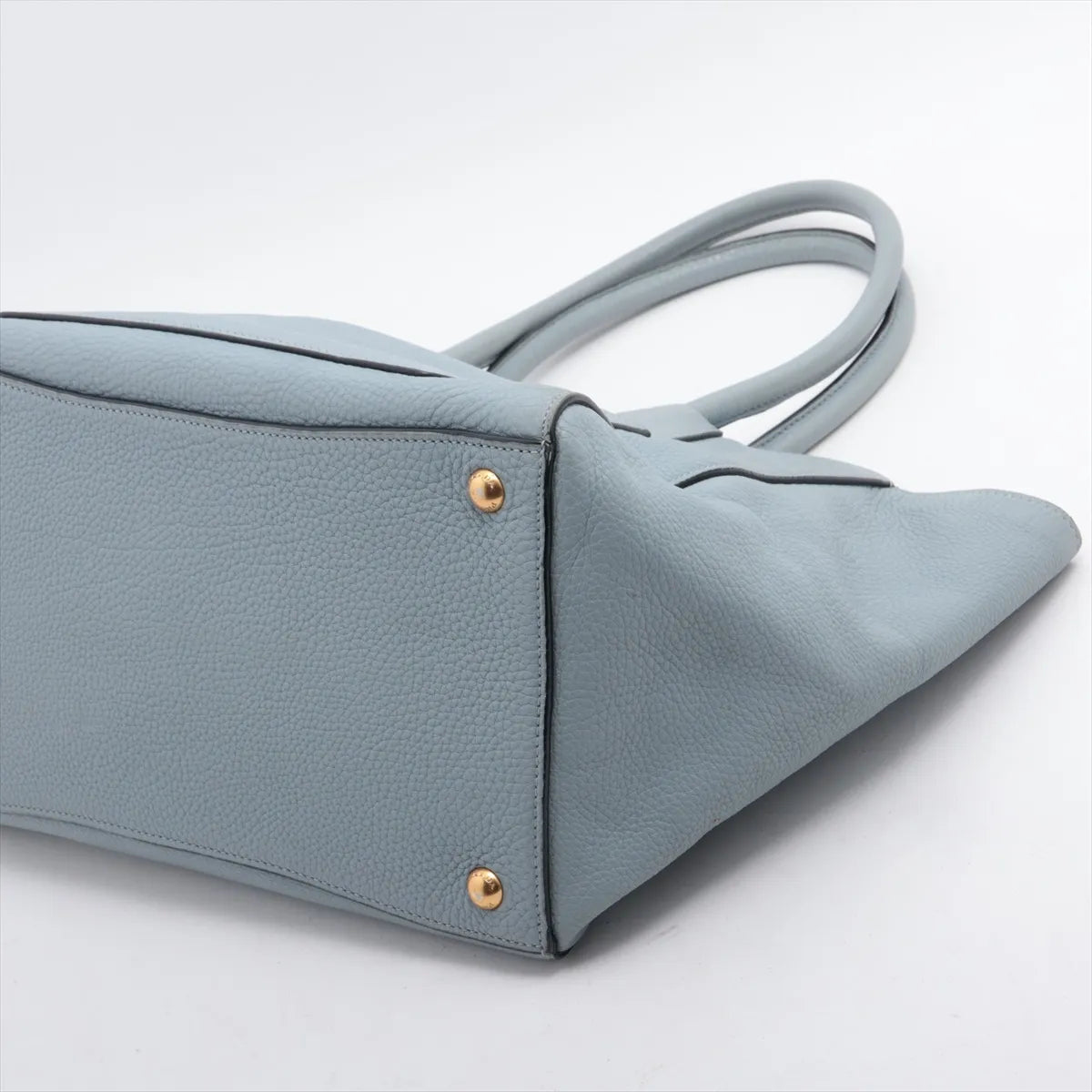 Prada Leather Tote Bag Blue