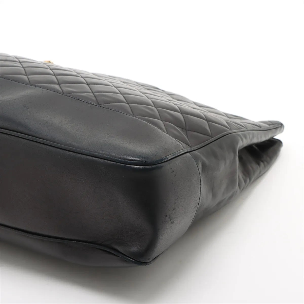 Chanel Matelasse Lambskin Chain Tote Bag Black