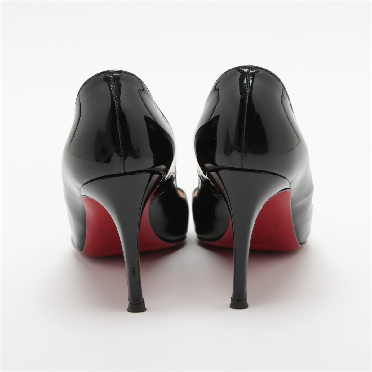 Designer Christian Louboutin Patent Leather Open-toe Pump