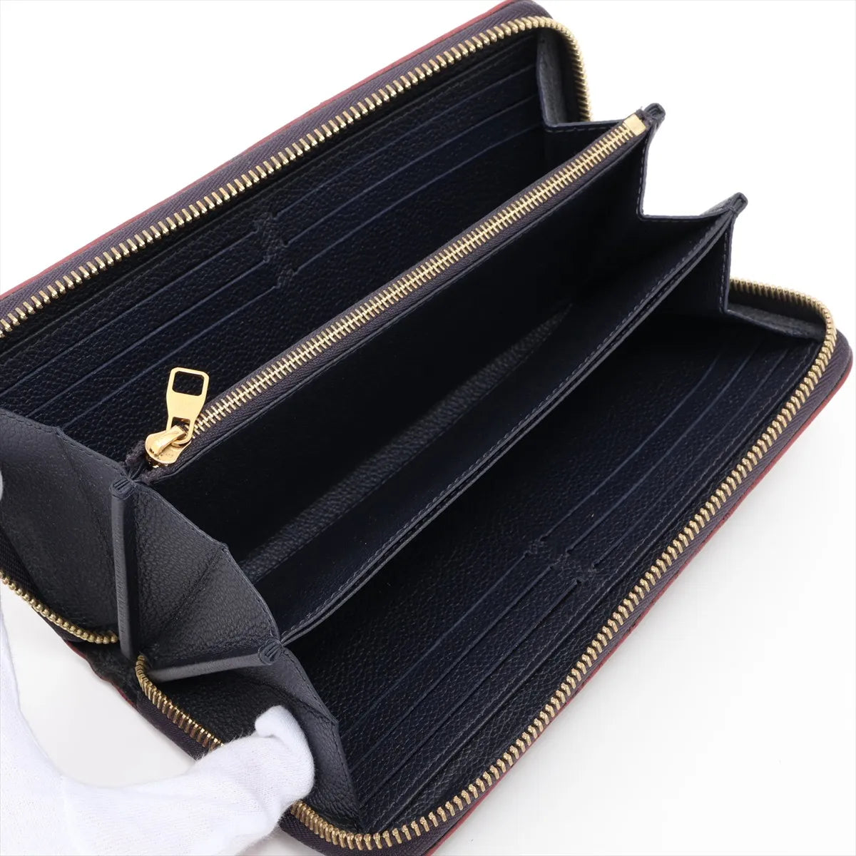Louis Vuitton Monogram Empreinte Zippy Wallet Navy