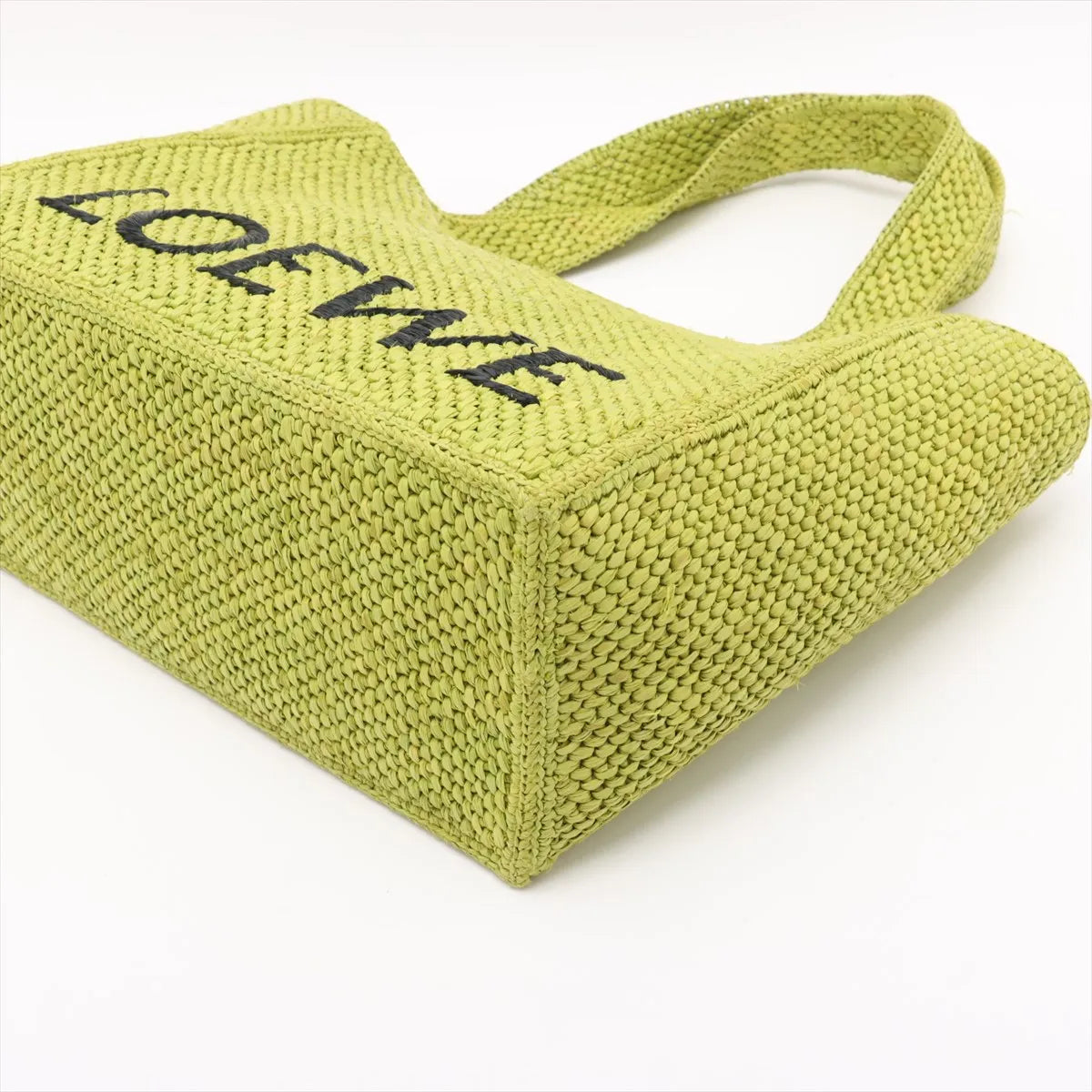 Loewe Raffia Medium Tote Bag Apple Green