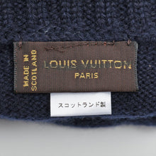 Load image into Gallery viewer, Top rated Louis Vuitton Damier Gloves Cashmere Navy Blue