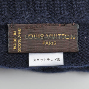 Top rated Louis Vuitton Damier Gloves Cashmere Navy Blue