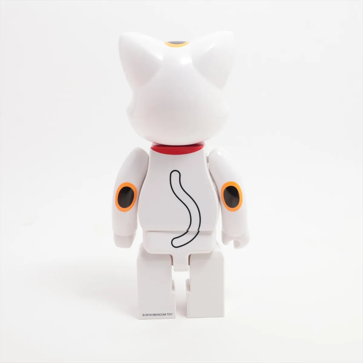 BearBrick Figurine 400% Plastic Maneki-neko Meow Brick White