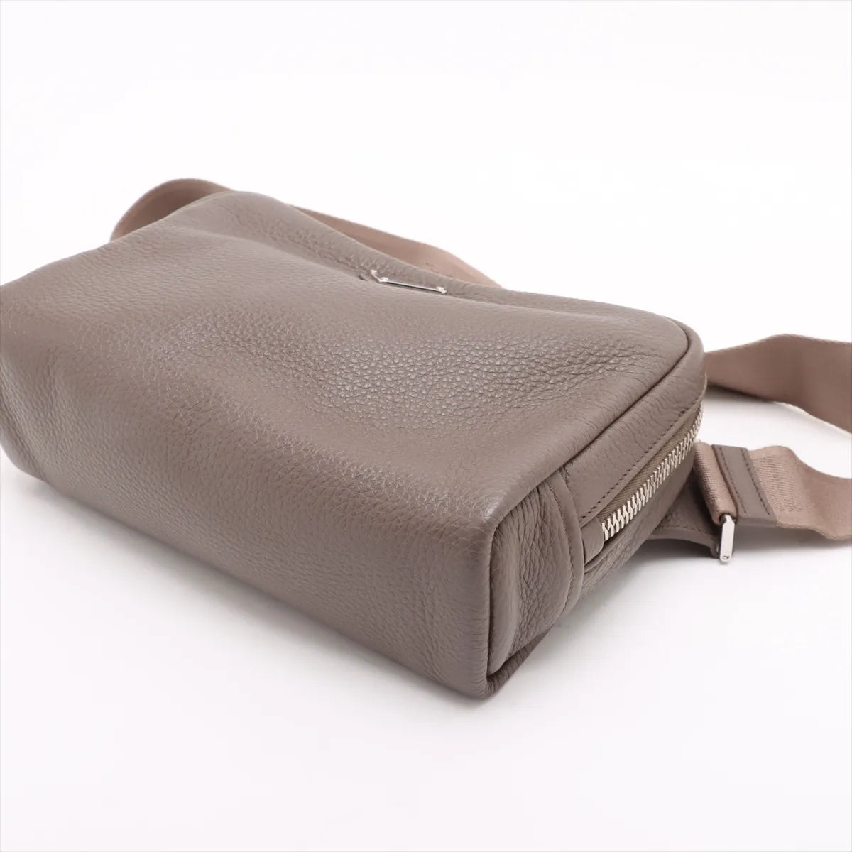 Prada Robot Leather Charm Shoulder Bag Greige