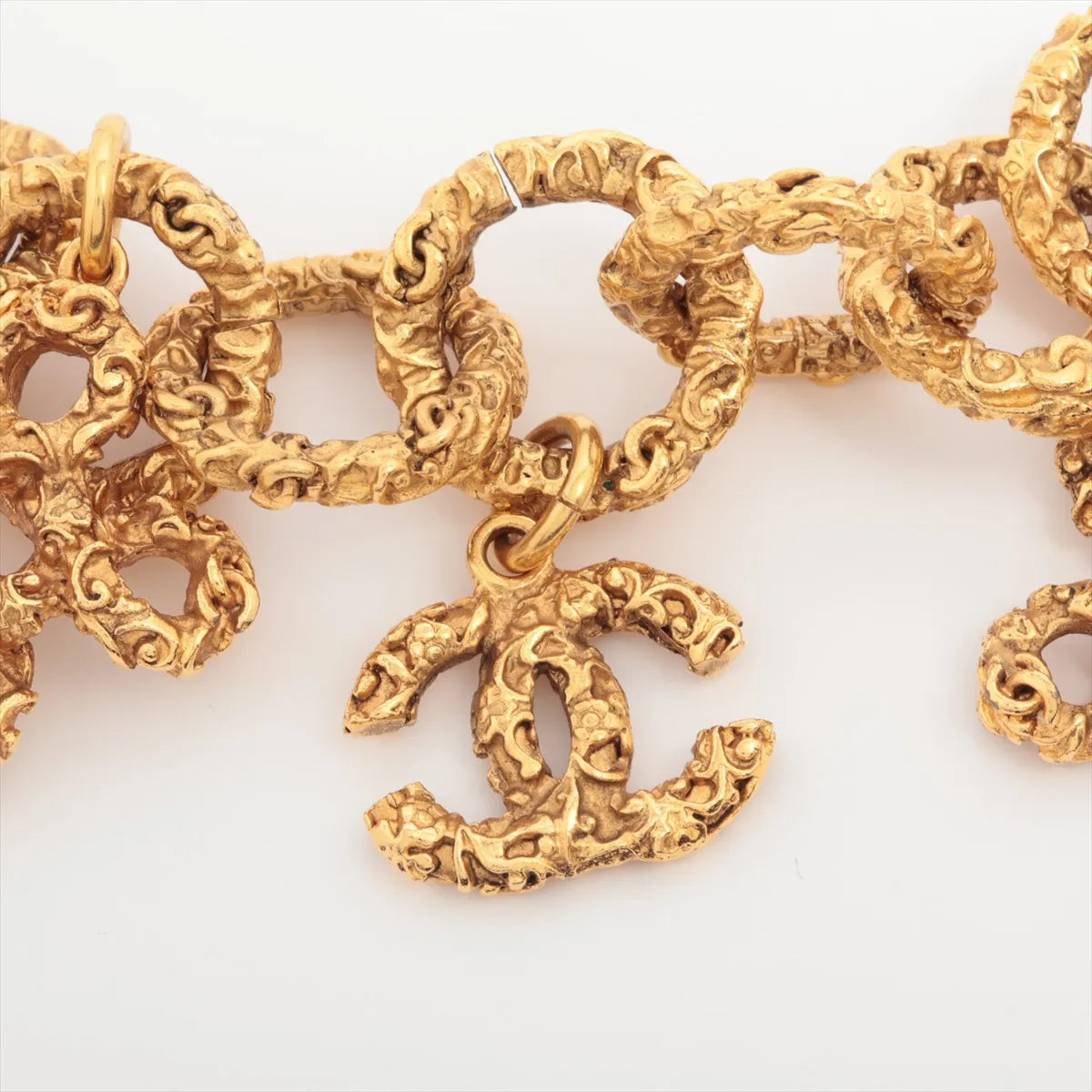 Chanel CC Logo Charm Chunky Bracelet