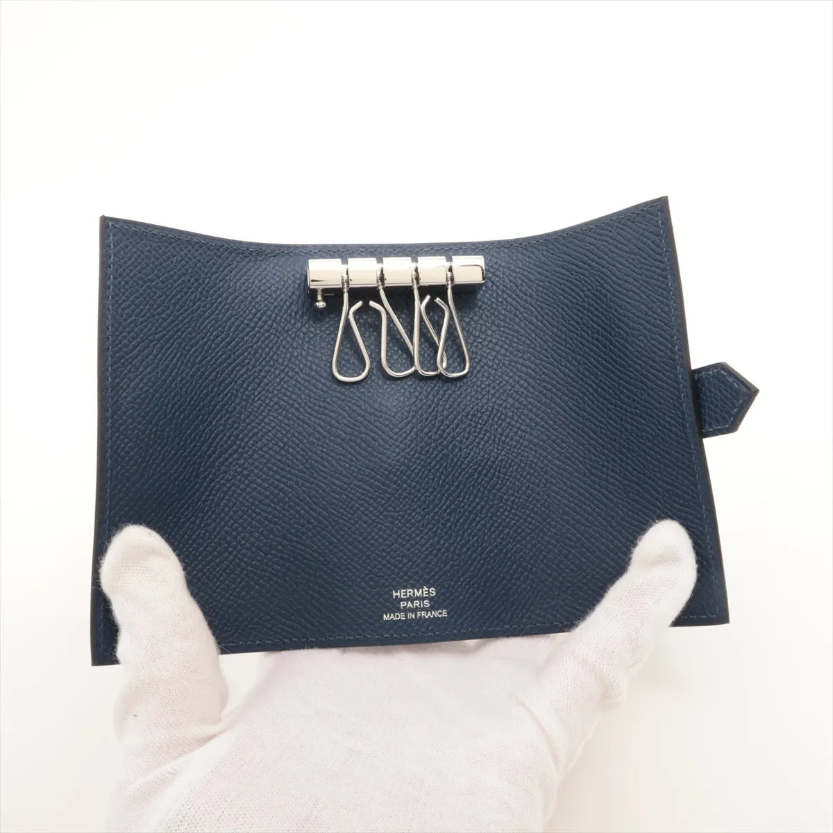 Hermès Bearn Veau Epsom Key Case Navy Blue