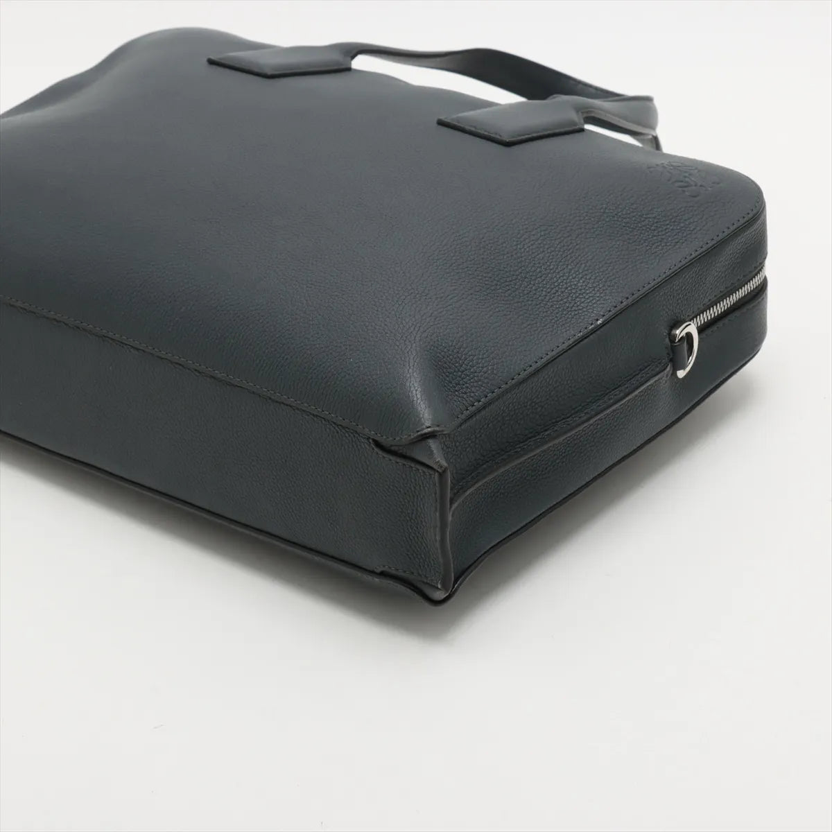 Loewe Goya Leather Two-Way Business Bag Gray