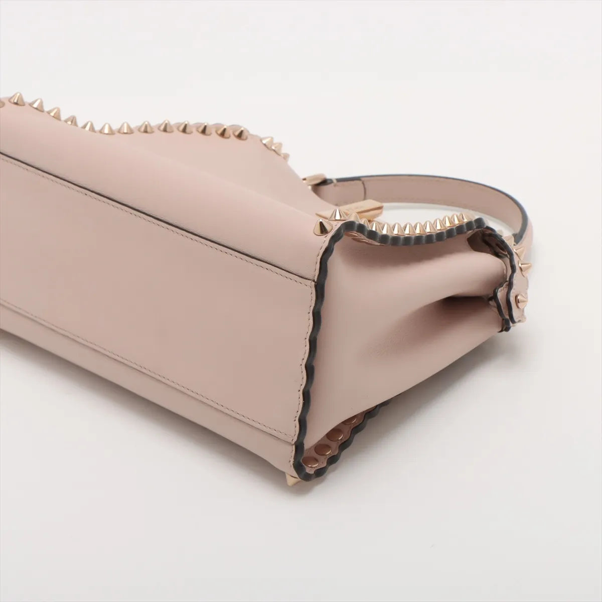 Fendi Mini Peekaboo Leather Studs Two-Way Handbag Pink