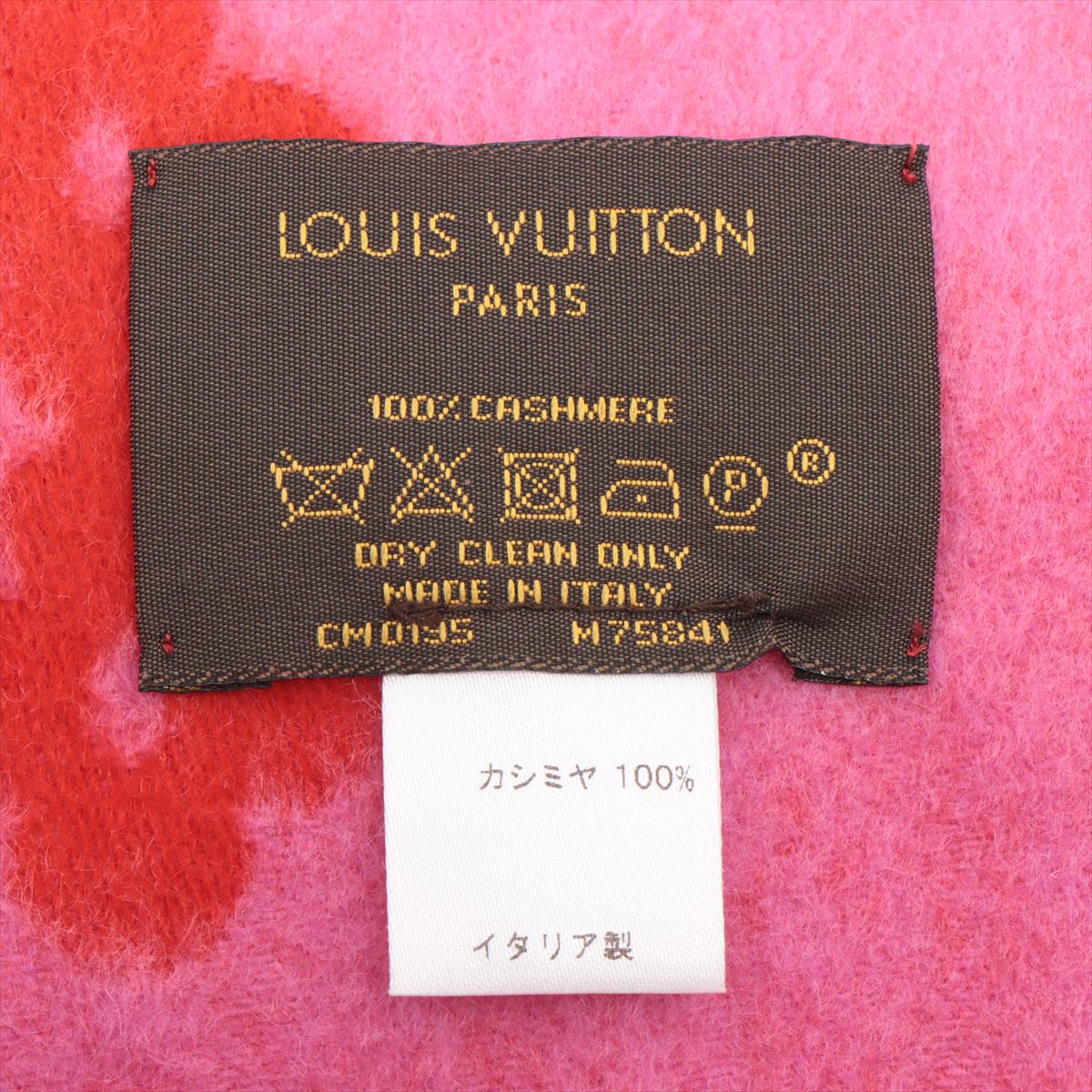 Louis Vuitton Flowers River Cashmere Scarf Red