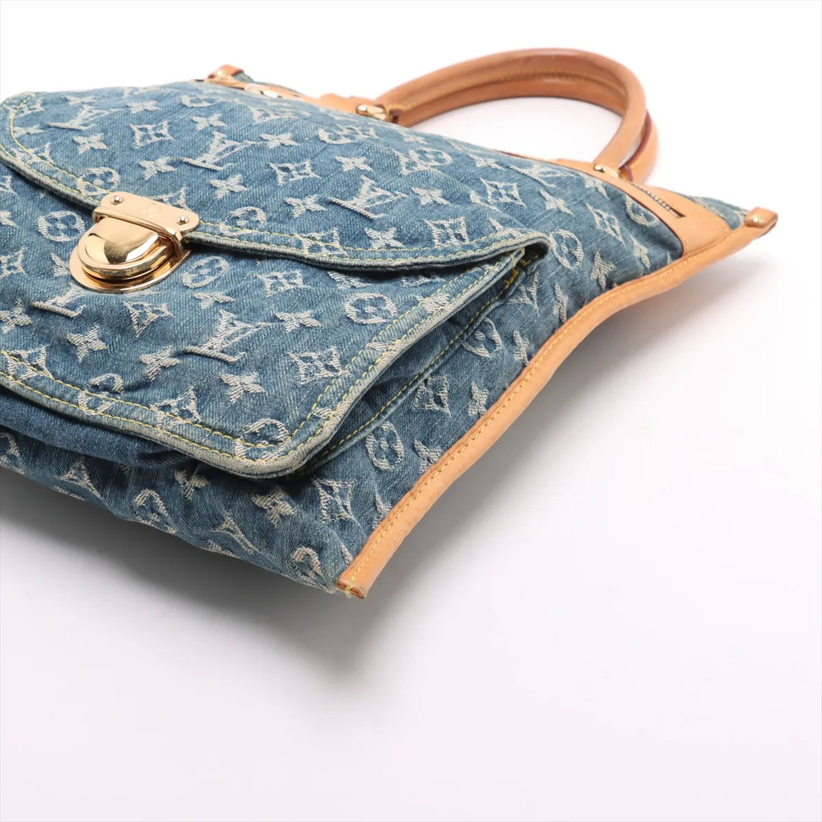 Louis Vuitton Monogram Denim Flat Shopper Blue