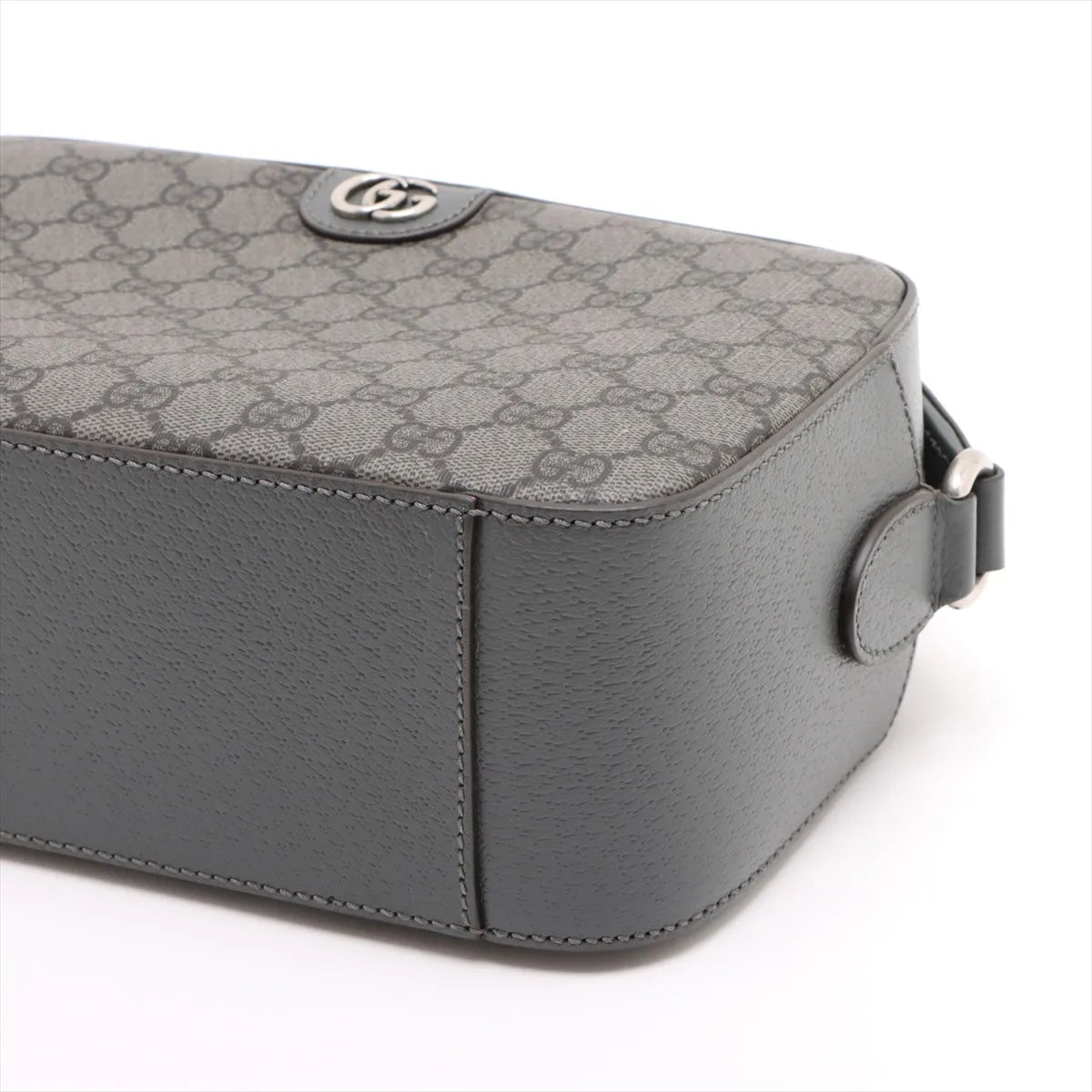 Gucci GG Supreme Leather Shoulder Bag Gray