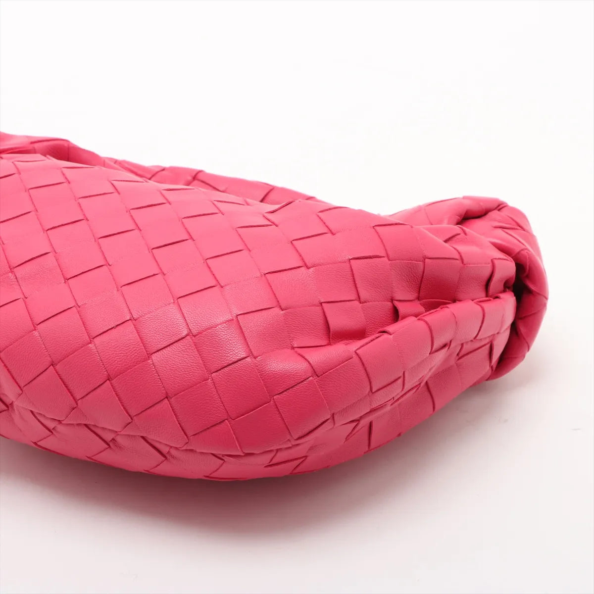 Bottega Veneta Intrecciato Mini Jodie Leather Handbag Pink