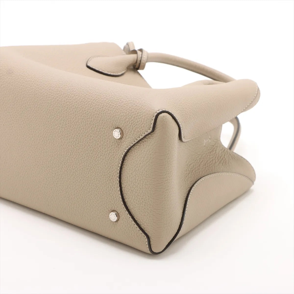 Bonaventura Mia Leather Two-Way Tote Bag Beige