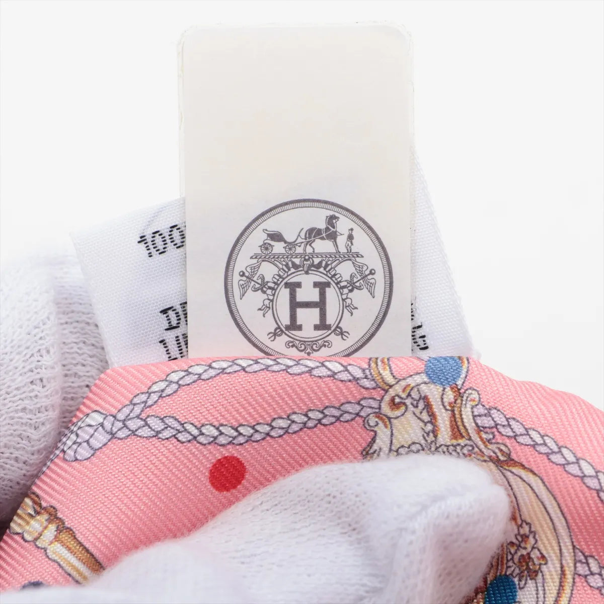 Hermès Twilly Les Cles Keys Silk Scarf Pink