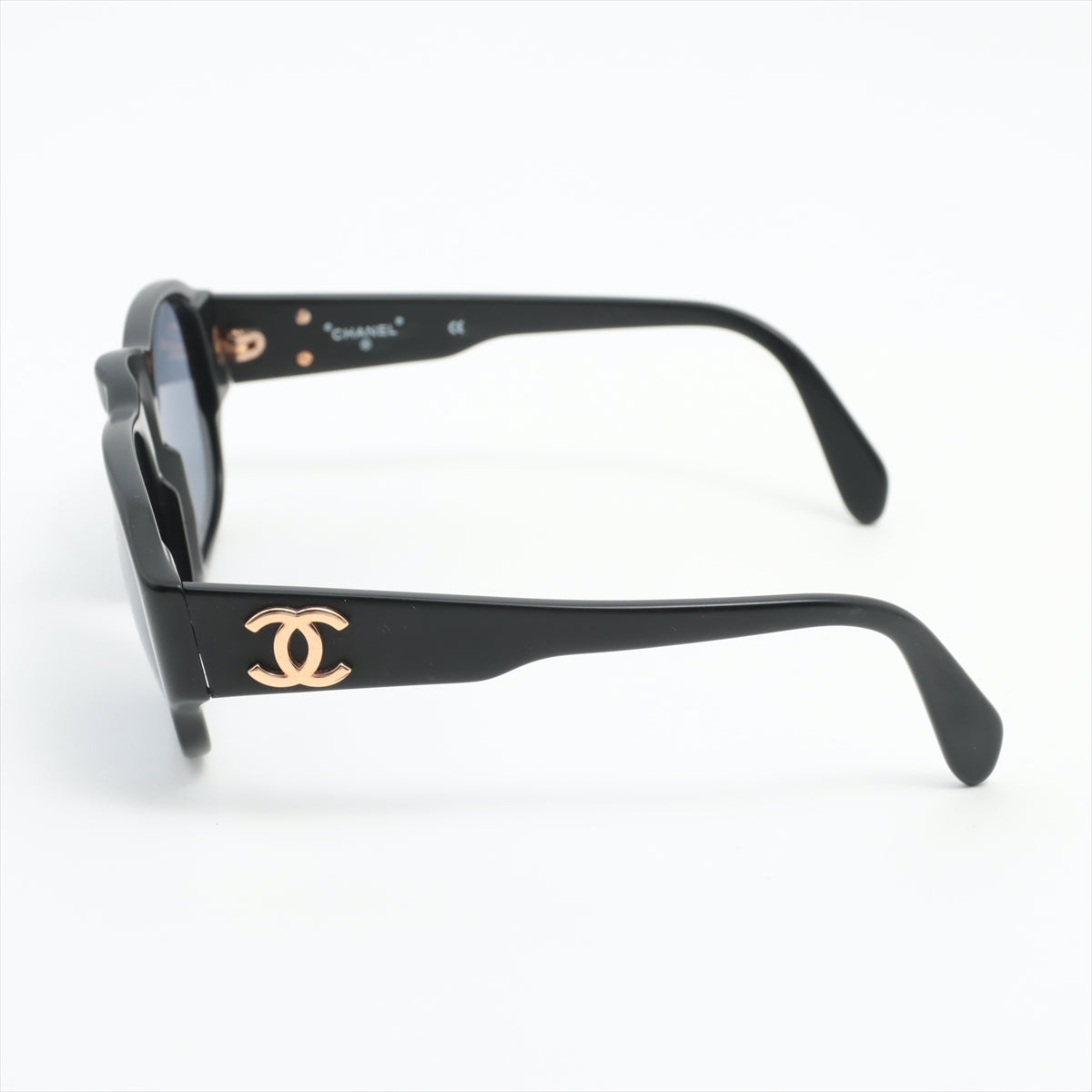 Chanel CC Logo Sunglass Plastic Black