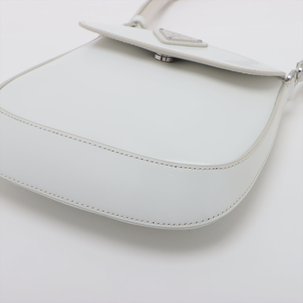 Prada Cleo Brushed Leather Shoulder Bag White * PREORDER *