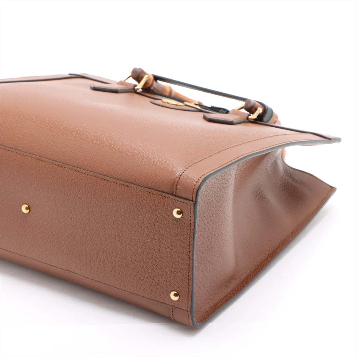 Gucci Bamboo Diana Leather Two-Way Handbag Brown