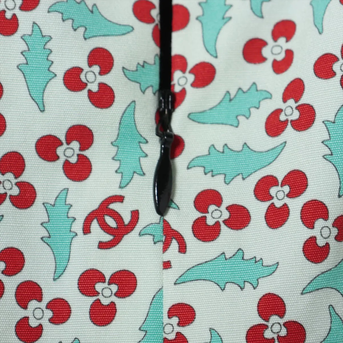 Chanel CC Logo Floral Cotton Skirt Multicolor
