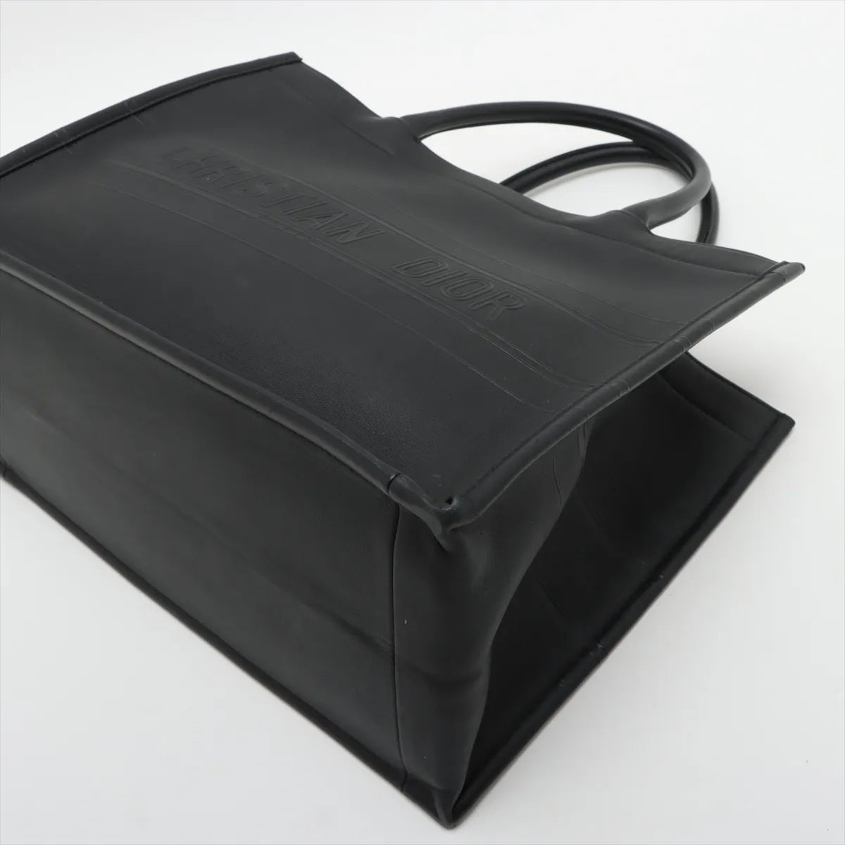 Christian Dior Book Tote Medium Leather Bag Black