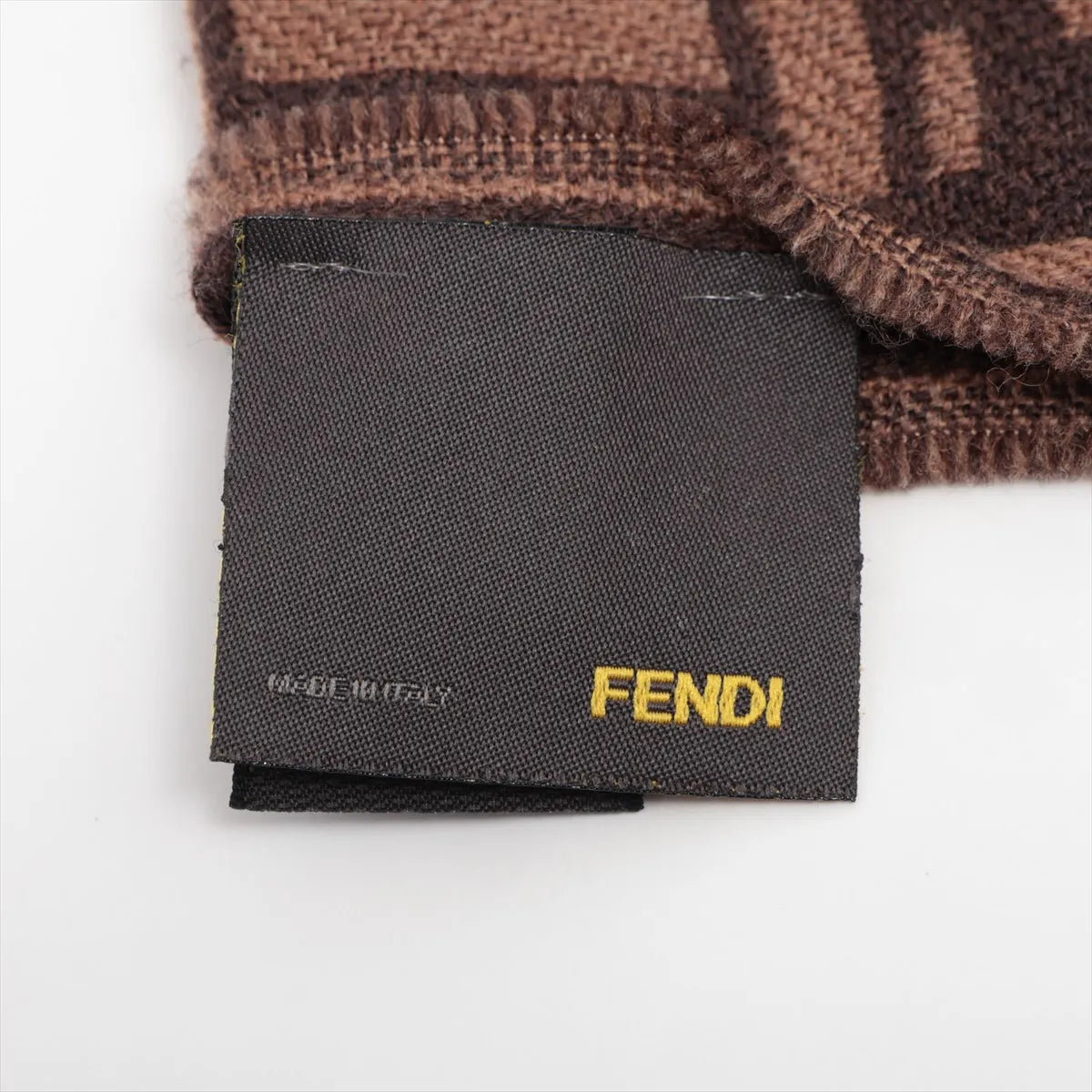 Fendi Zucca Wool Scarf Brown