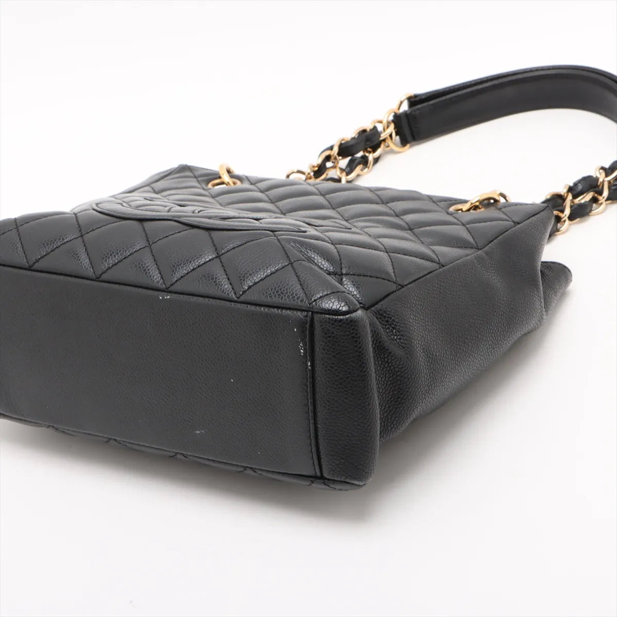 Chanel PST Caviar Skin Chain Tote Bag Black
