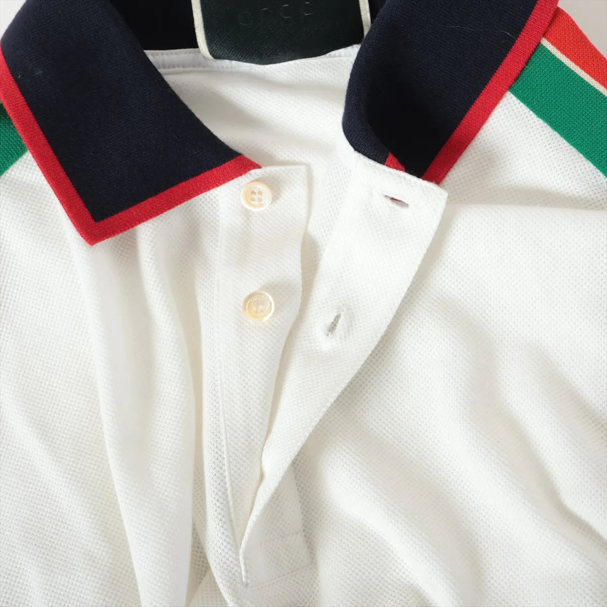 Gucci Web Stripe Cotton Long Sleeve Shirt White
