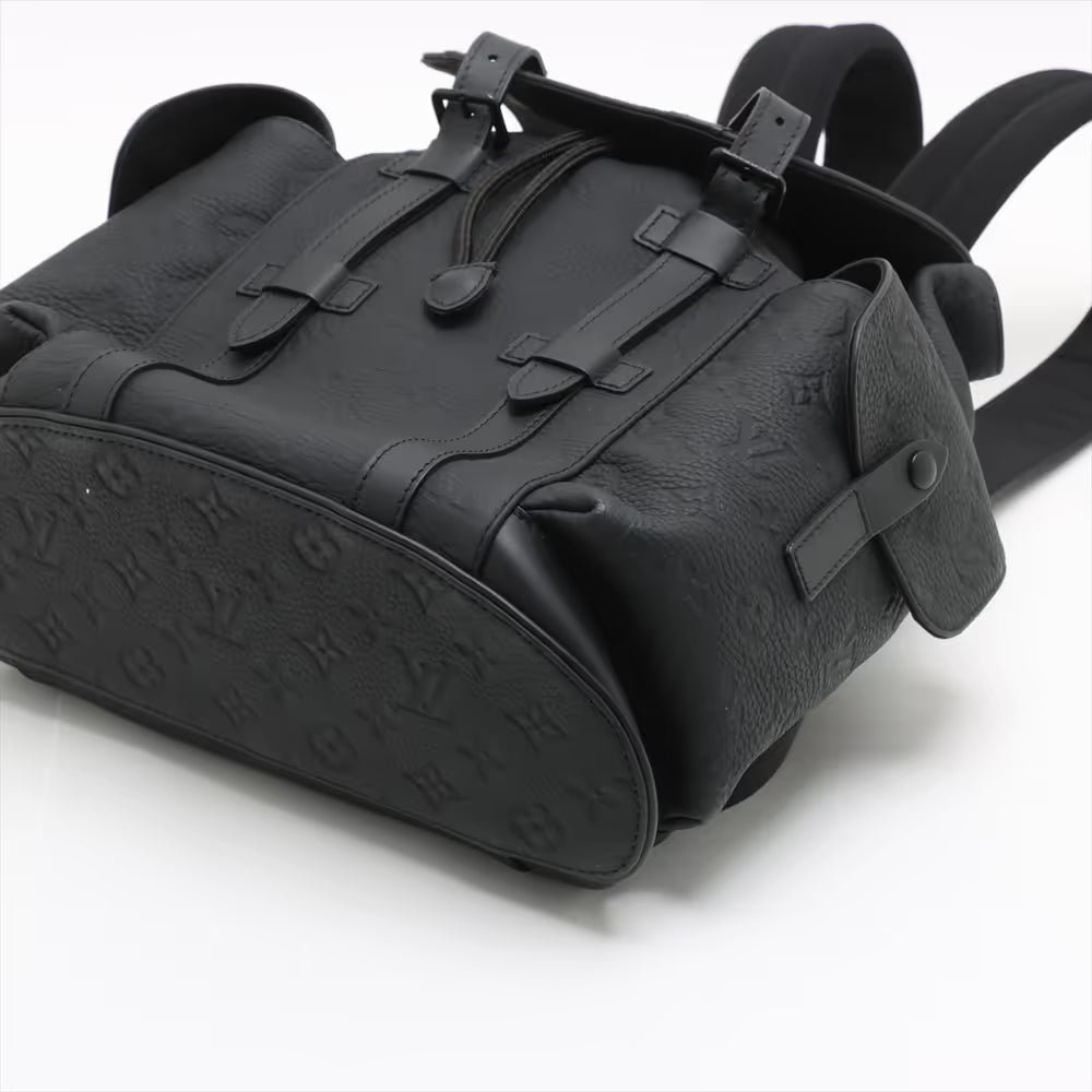 Louis Vuitton Monogram Taurillon Christopher PM Black