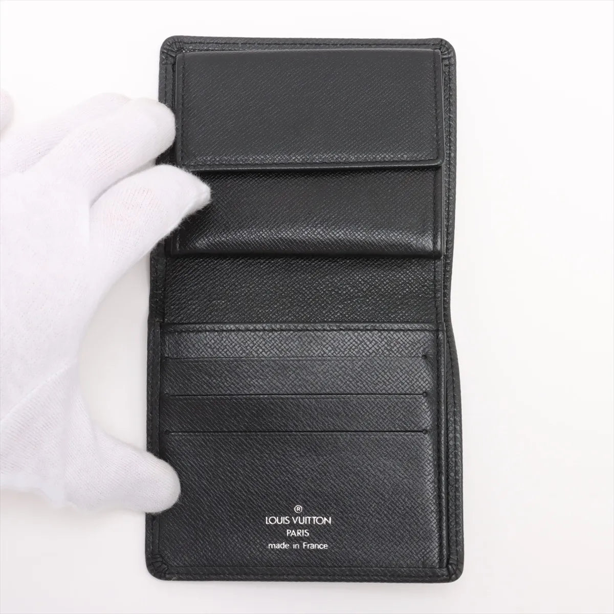 Louis Vuitton Taiga Compact Wallet Black