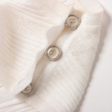 Load image into Gallery viewer, Second Hand Chanel CC Button Cotton Tank Top White