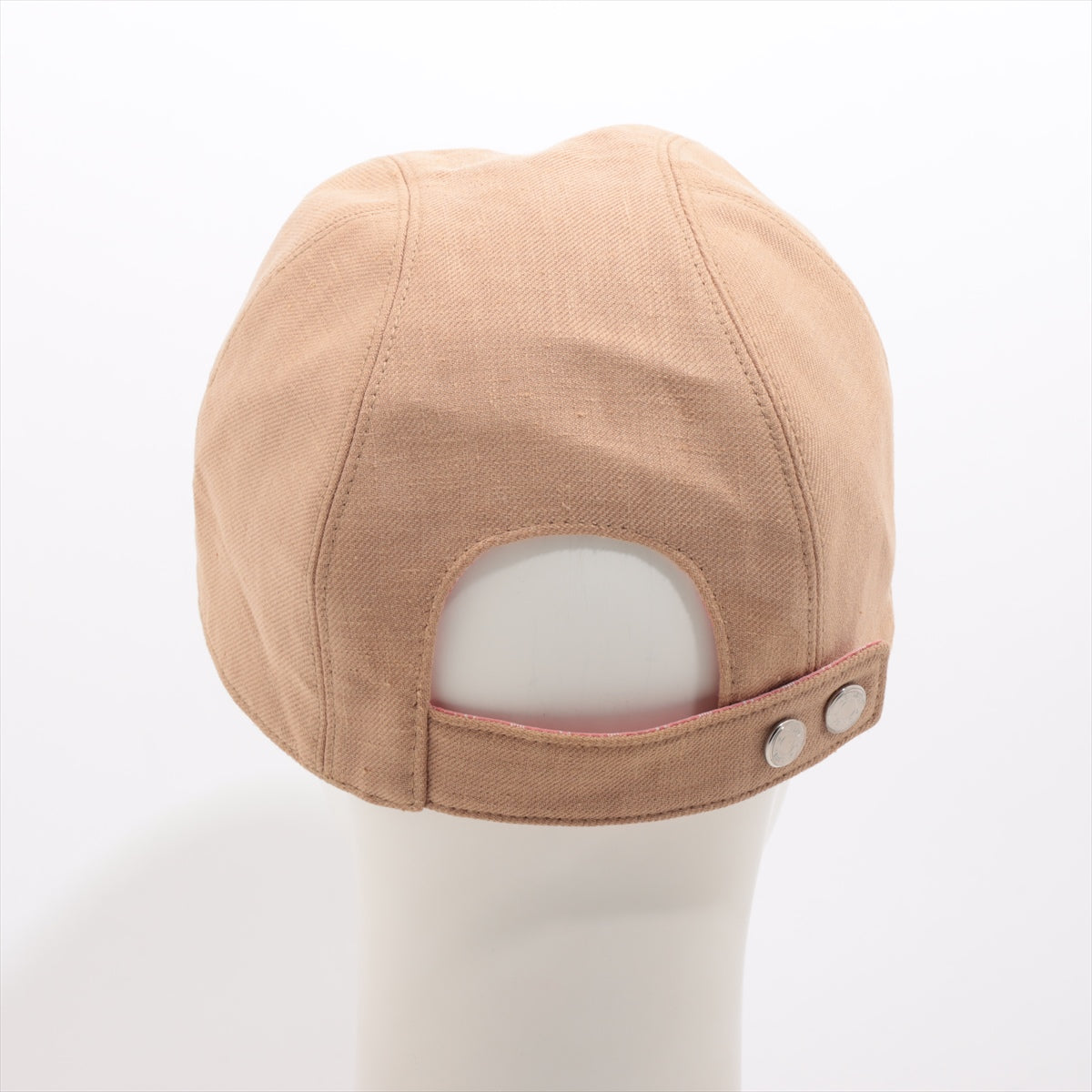 Hermès H Logo Cotton Cap  Brown