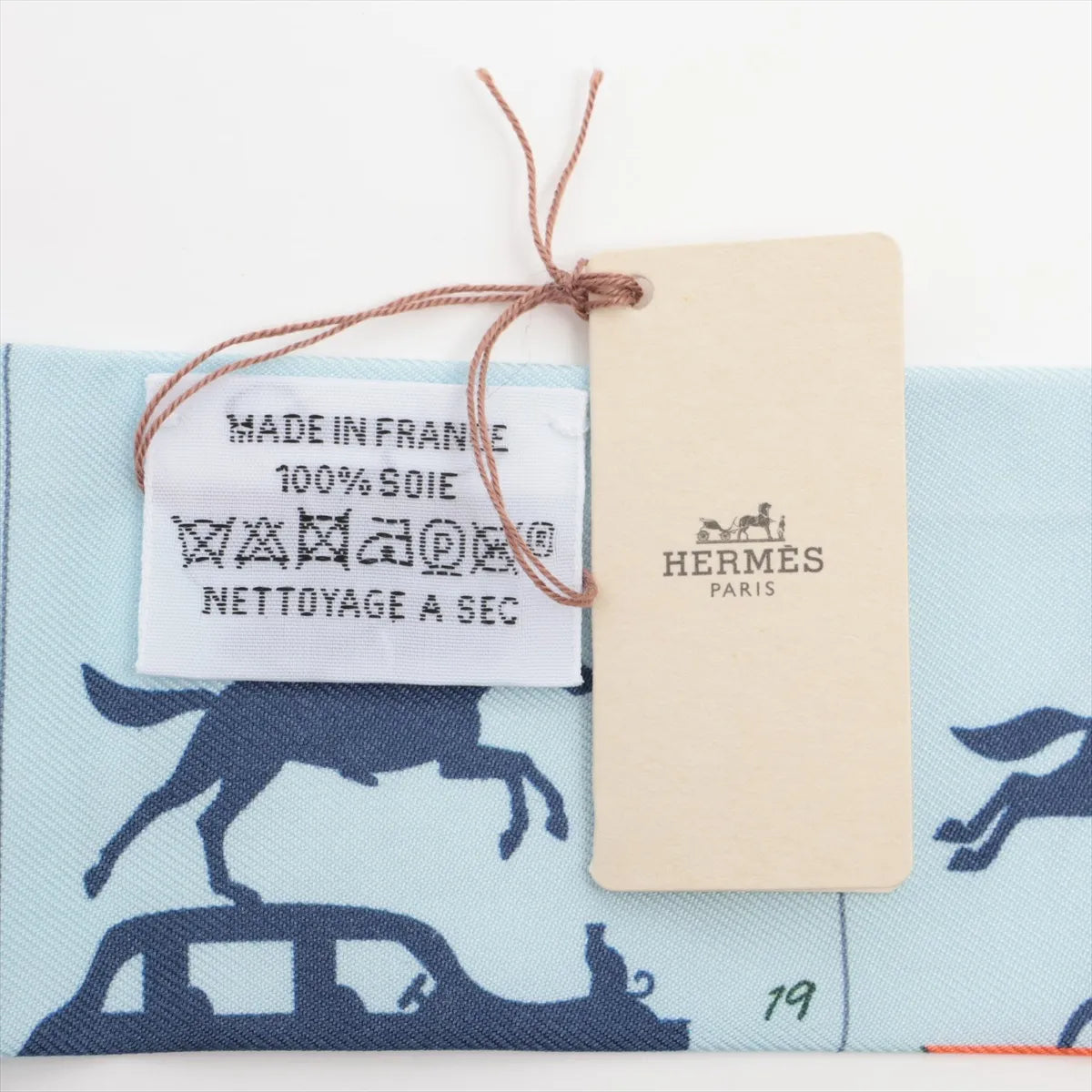 Hermes Twilly Parade Scarf Light Blue