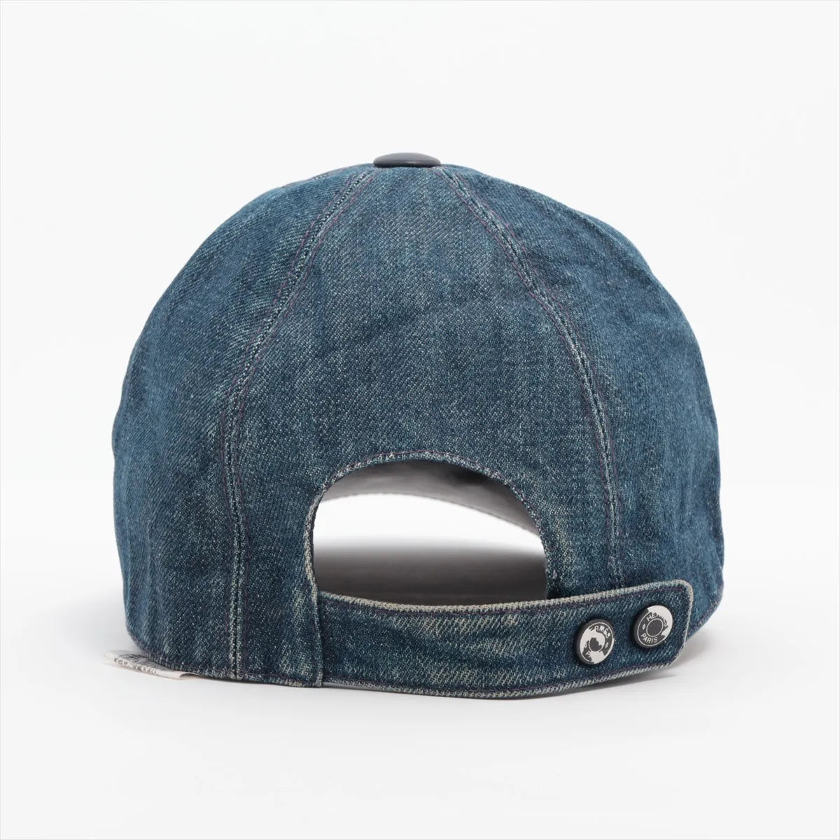 Hermès Evelyne Cotton Denim Cap Blue
