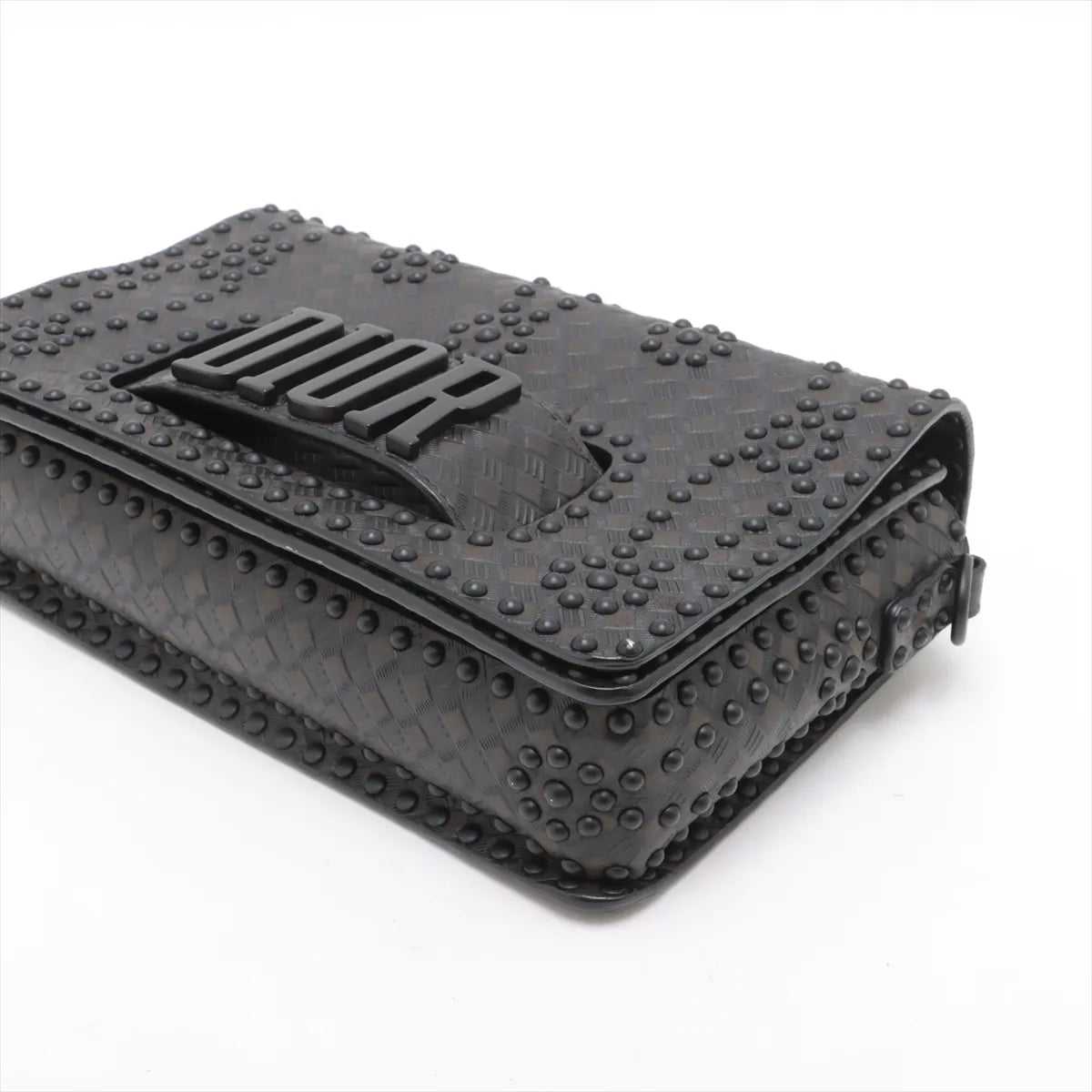 Christian Dior Dio(R)evolution Leather Shoulder Bag Black