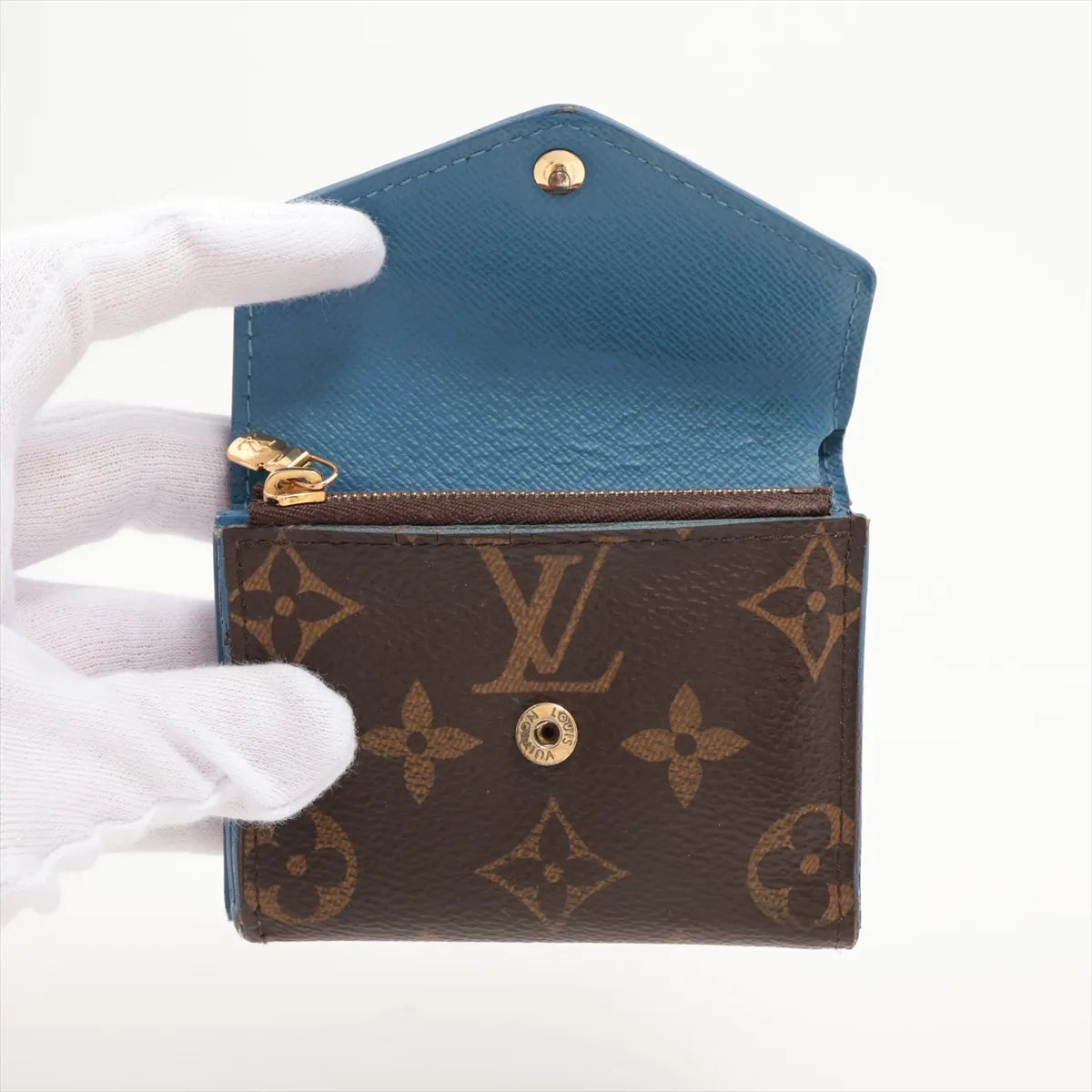 Louis Vuitton Monogram Portefeuille Zoé Brown x Blue