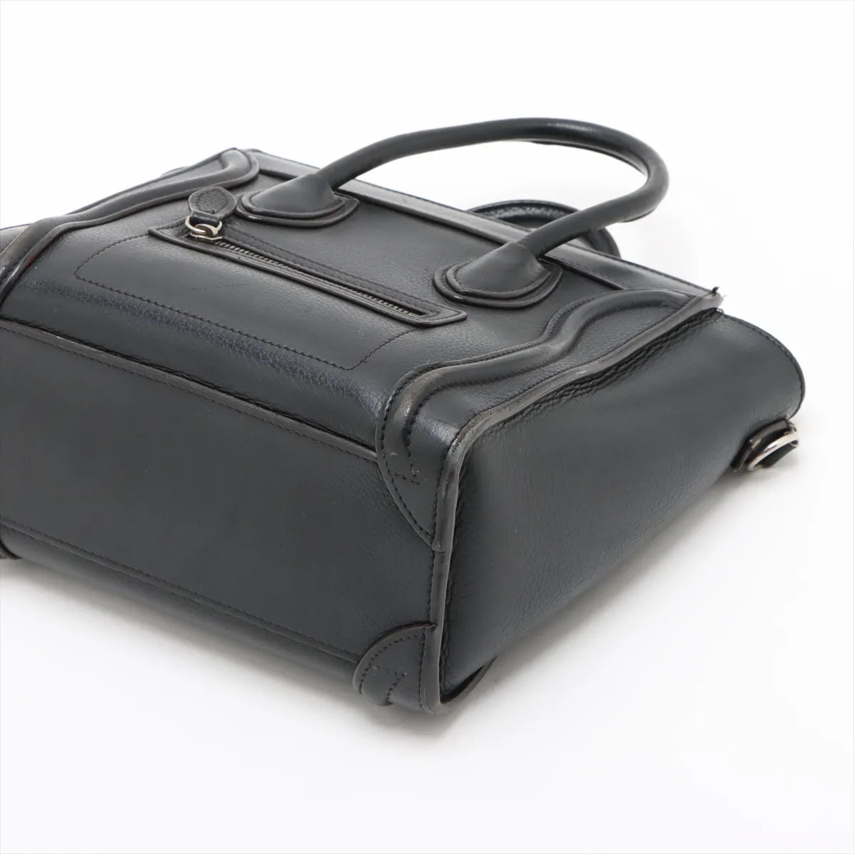 Celine Luggage Nano Shopper Leather Two-Way Handbag Black