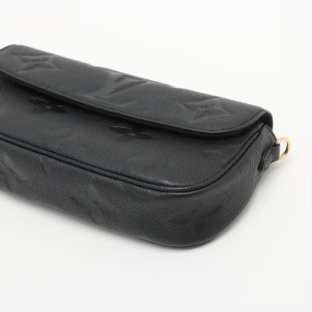 Louis Vuitton Monogram Empreinte Wallet on Chain Ivy Black