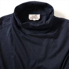 Load image into Gallery viewer, Hermès Cotton Long Sleeve Turtleneck Shirt Navy Blue