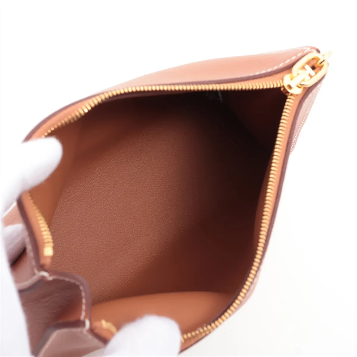 Hermès Zipengo Chaine d'Ancre Pouch Gold