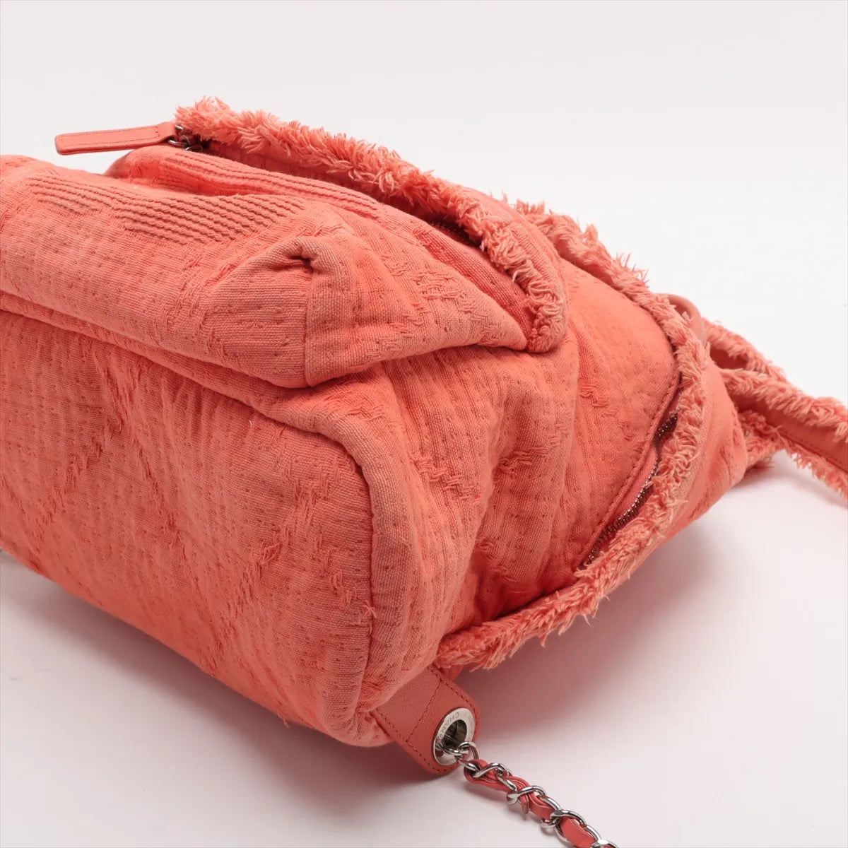 Chanel CC Logo Chain Backpack Orange