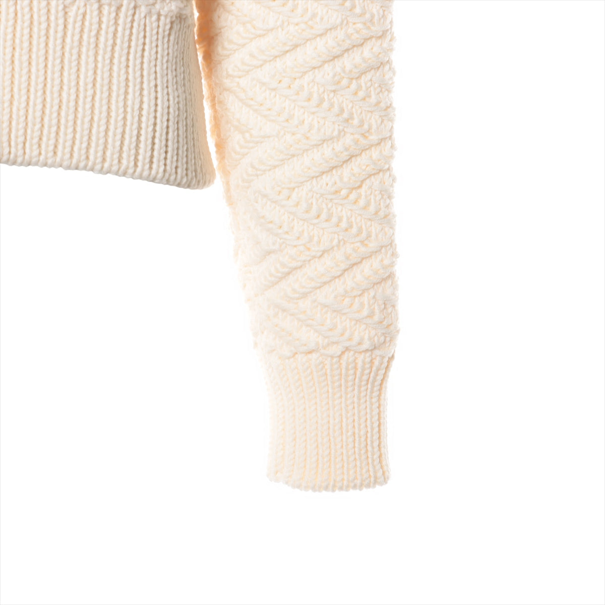 Hermès Wool Knit Sweatshirt Ivory