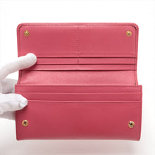 Load image into Gallery viewer, Prada Saffiano Leather Long Wallet Rose Pink