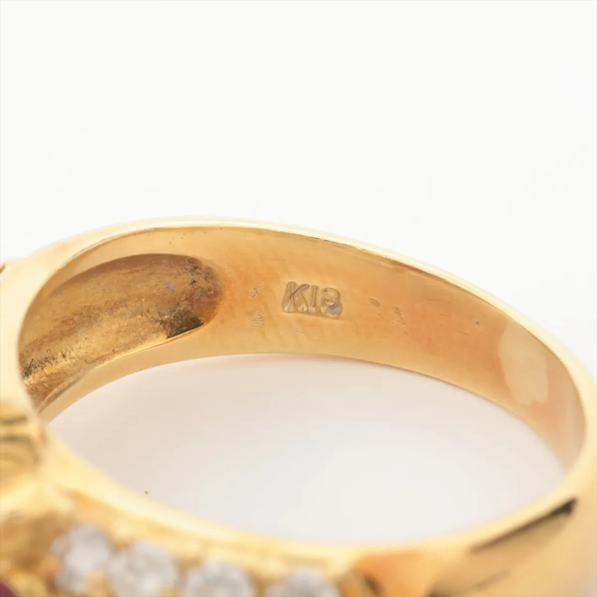 Ruby Diamond Ring Yellow Gold