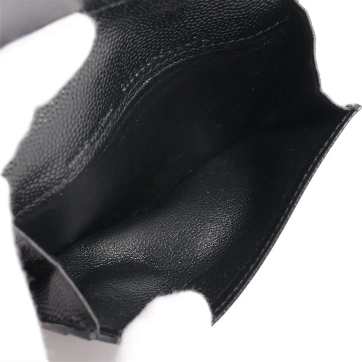 Saint Laurent Paris Logo Leather Card Case Black