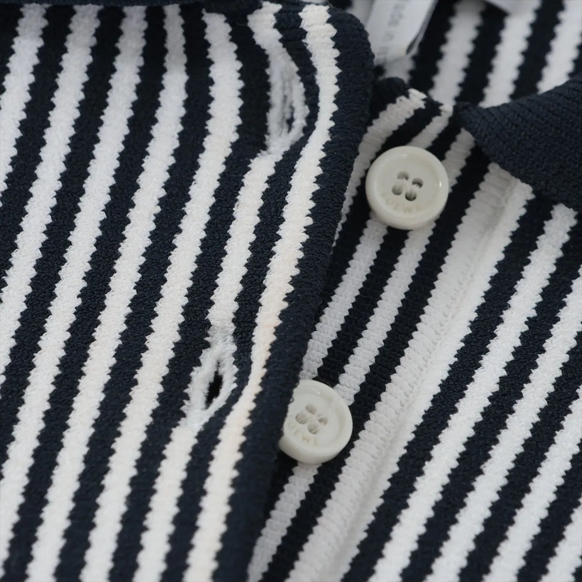 Loewe Polyester × Rayon Knit Dress White x Navy