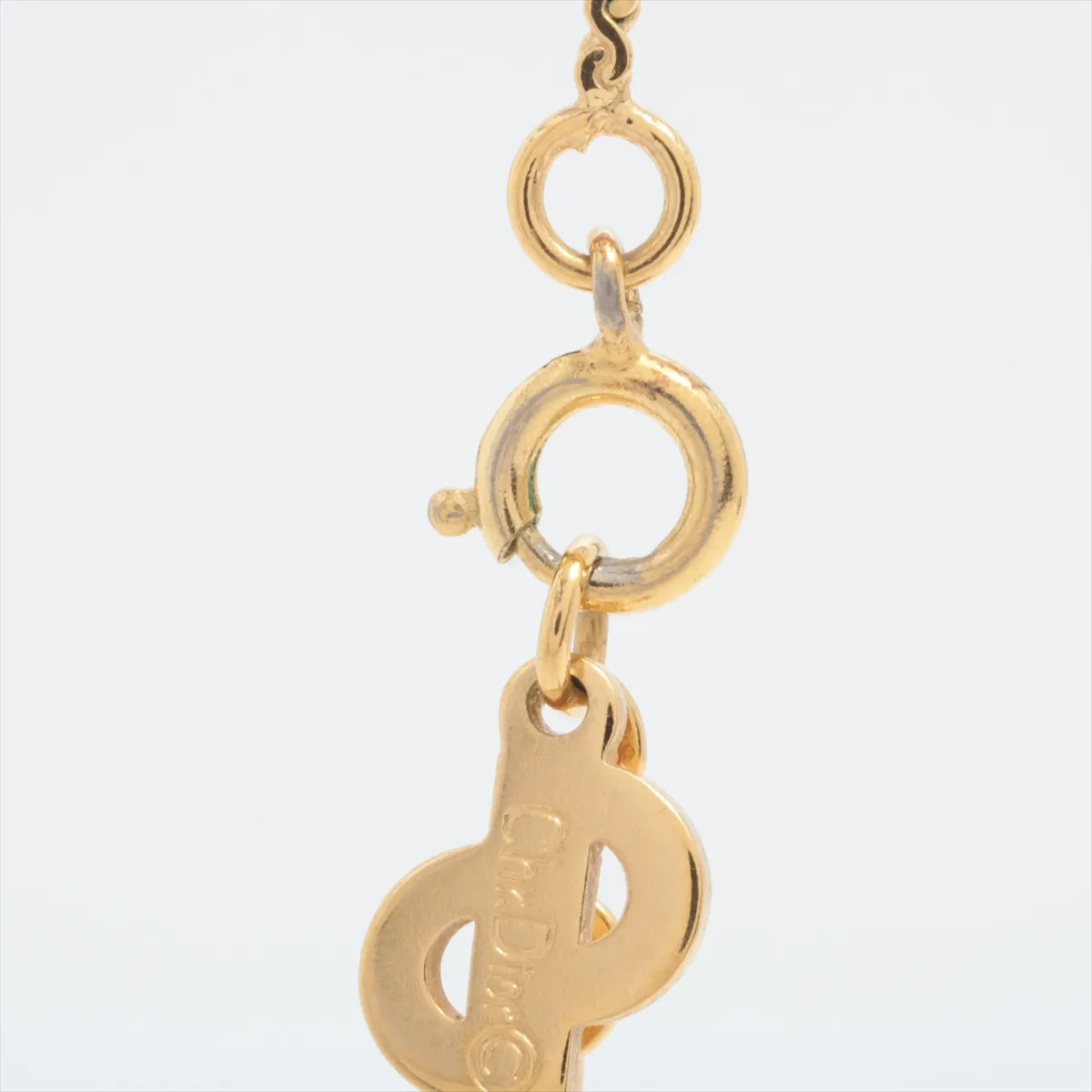 Christian Dior Hearts Rhinestone Pendant Necklace
